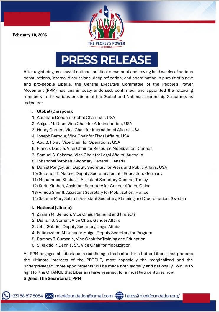 Press Statement for Immediate Release 001